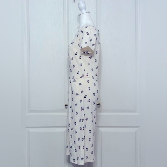 Boden Sweet Ballet Slipper Novelty Print A-Line Dress Size 8 Cream Red Pink - Picture 4 of 8